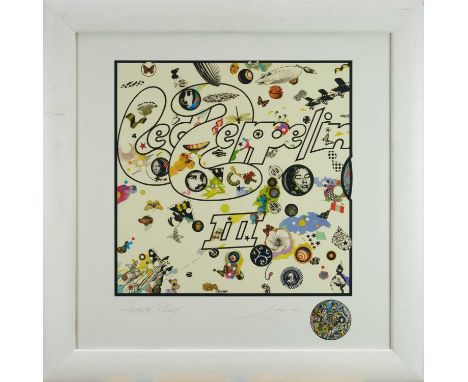 Richard Drew, known as Zacron (British, 1943-2012) silkscreen print - Led Zeppelin III album cover, signed and inscribed 'Art
