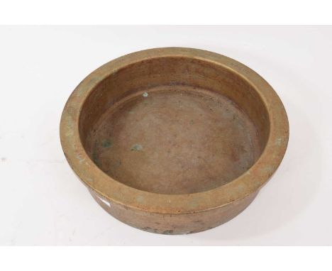 Interesting bronze bowl, stamped - Government House Marina Apapa Lagos, 13.9kg total weight, 31cm diameter 