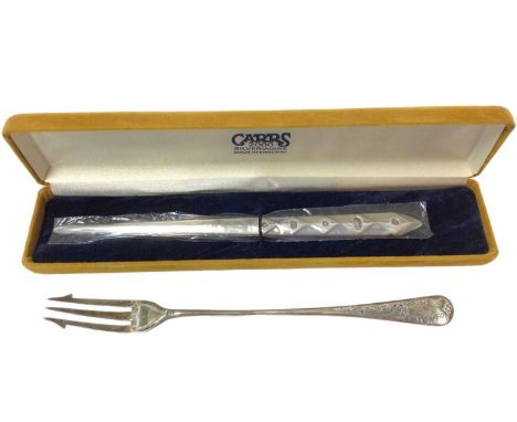 Contemporary silver "Millenium" paper knife, unopened, in its original case (Sheffield 2000) Carrs of Sheffield, together wit