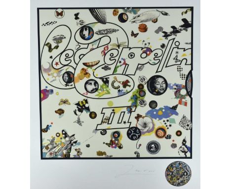 Richard Drew, known as Zacron (British, 1943-2012) silkscreen print - Led Zeppelin III album cover, signed, unframed - sheet 