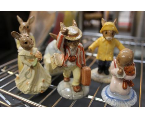 SIX ROYAL DOULTON BEATRIX POTTER CERAMIC FIGURINES, ALL WITH COPYRIGHT 1990S STAMP, ALL IN GOOD CONDITION: “BABY BUNNYKINS” D