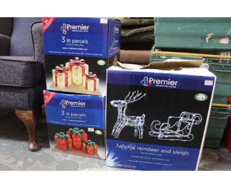 3X NEW PREMIER DECORATIONS FESTIVE LIGHT SETS / GRADE: UNCLAIMED PROPERTY (DC5)