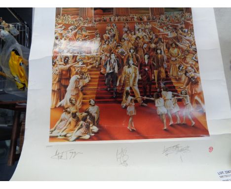 LIMITED EDITION POSTER FEATURING THE ROLLING STONES SIGNED BY MESSRS, JAGGER, RICHARDS, WATTS AND WOOD (DC2)