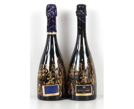 2 bottles Champagne Duval-Leroy ‘Paris 2001’ 2 bottles Champagne Duval-Leroy ‘Paris 2001’ Release (both less than 1cm inverte