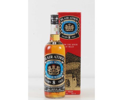 1 Bottle 1980’s Blair Athol 8yo Pure Malt Scotch Whisky 1 Bottle 1980’s Blair Athol 8yo Pure Malt Scotch Whisky 70°Proof 26⅔f