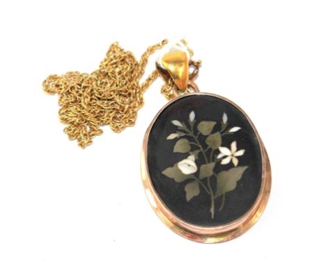 A mosaic pendant and chain