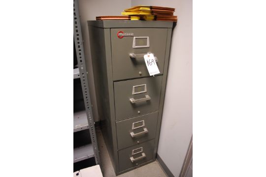 Mosler 4 Drawer Letter Size Fireproof File Cabinet