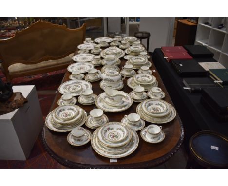 Approximately 160 pieces of Coalport Ming Rose dinner and tea service