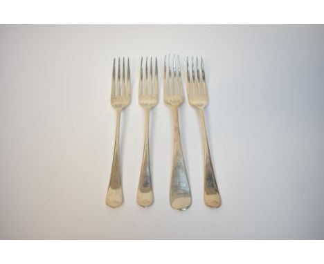 Three Silver forks by Cooper Brothers and Sons Ltd, Sheffield 1937 and associated fork (4) 151g