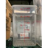 Lot de 6 bacs à mesurer Plexi - 22 qt