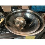 Lot de 2 gros bols à mélanger, passoires et Tamis