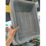 Lot de 4 bacs à vaisselle gris