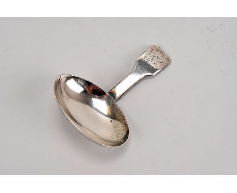A George III silver caddy spoon by John Thornton, Birmingham 1816, with oval bowl