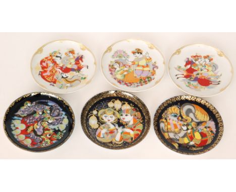 A group of six Rosenthal Studio Line plates designed by Bjorn Wiinblad comprising Sinbad the Sailor versions 2 & 3, an Aladdi
