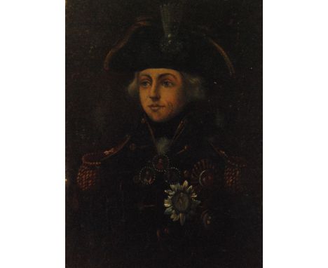AFTER LEMUEL FRANCIS ABBOT (1760-1803) - Portrait of Vice-Admiral Horatio Nelson, 1st Viscount Nelson, oil on panel, framed, 