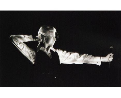 JOHN ROBERT ROWLANDS (CONTEMPORARY) - 'David Bowie - The Archer', giclee print, signed in pencil by Rowlands and Bowie, dated