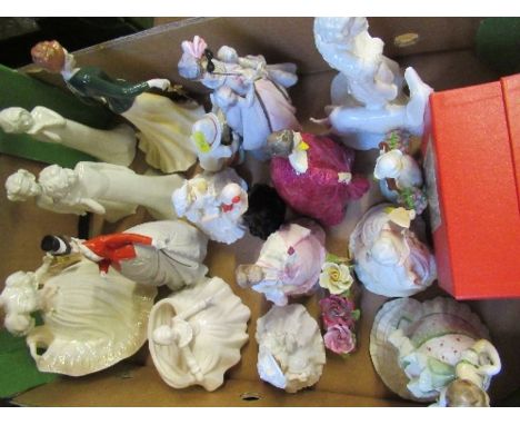 A box of Royal Worcester figures
