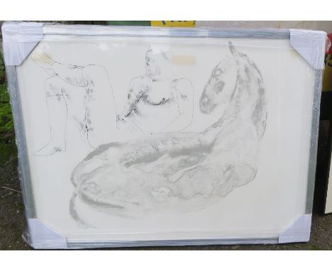 Elizabeth Frink, lithograph, Man and Horse VI, 61/70, 23ins x 32ins
