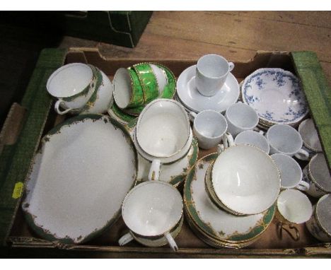 A Royal Worcester Connaught part tea service, together with other tea cups and saucers