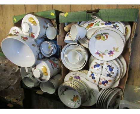 Two boxes of Royal Worcester Evesham china