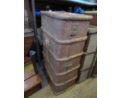 A travelling trunk, distressed condition