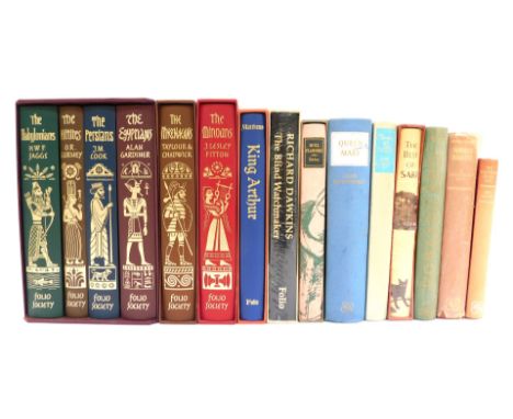 Folio Society. Defoe. Moll Flanders, The Best of Saki, historical works to include Queen Mary, King Arthur, etc. (1 shelf) 