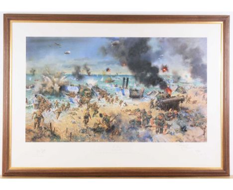 After Terence Cuneo (British, 1907-1996), D-Day - 6th June 1944, limited edition print no.472/850, signed by the artist lower
