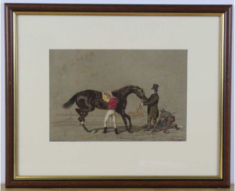 After John Frederick Herring Sr., (1795 –1865), Racehorses, a set of four hand coloured lithographs, each marked Vincent Broo