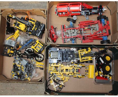 3 boxes of mixed vintage Technic Lego