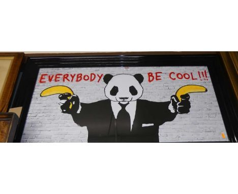 After Masterfunk Collective 'Everybody be Cool!!!', an embellished print, 49 x 98cm