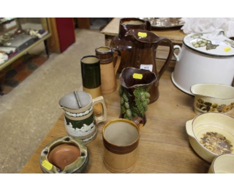 Various Doulton and Spode jugs, mugs etc.
