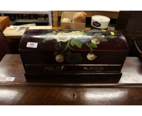 A painted trinket casket 