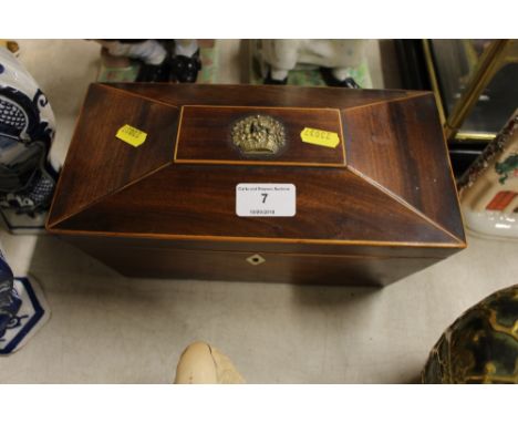 A 19th Century sarcophagus tea caddy 