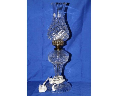 Waterford Crystal table lamp 'Inishturk' design, 56cm, with box.