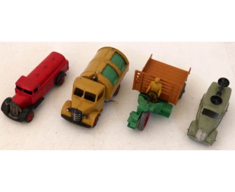 Dinky toys Bedford dust cart, Motocart, red petrol tanker and loud speaker van. Condition reports are not available for the I