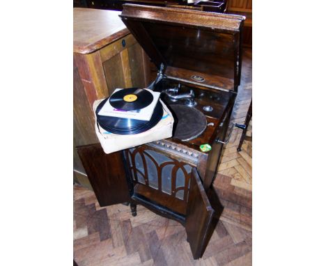 Maxitone record player and records Condition reports are not available for the Interiors Sale.
