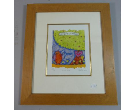 A Framed Limited Edition Helen Rhodes Print, "Love Struck" 