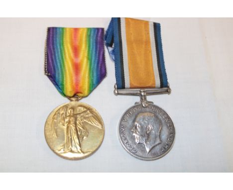 A First War pair of medals awarded to No. 24130 Pte. F. J. Hoare DCLI