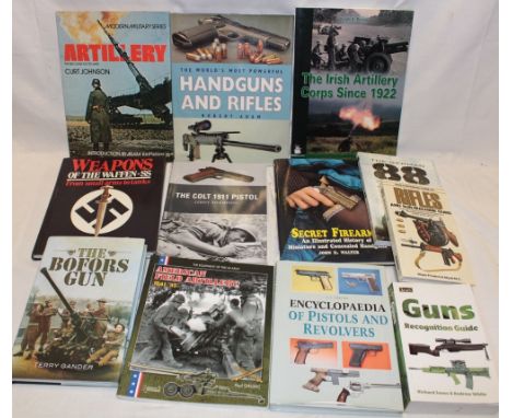 Various gun and artillery related volumes including Secret Firearms - An Illustrated History of Miniature and Concealed Hand 