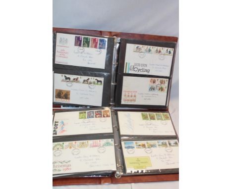 Two albums containing a collection of GB first day covers, 1970's/80's