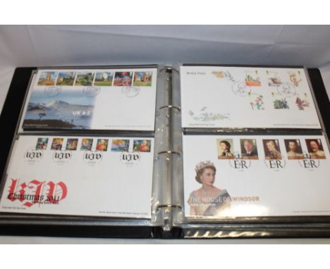 A folder album containing a collection of GB first day covers 2010-2016