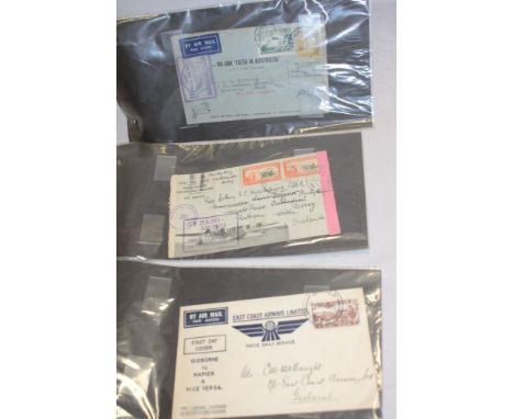 Five early New Zealand/Australia first day covers commemorating first official airmails - Australia to New Zealand 1934, Aust