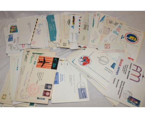 A collection of over 100 KLM Dutch first flight covers, 1950s-1980s, mainly illustrated