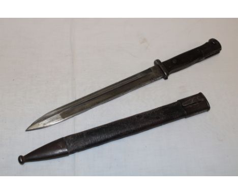 An Imperial German model 1884 Mauser bayonet, originally recovered from the Battle of Ypres with 10" steel blade by Kirschbau