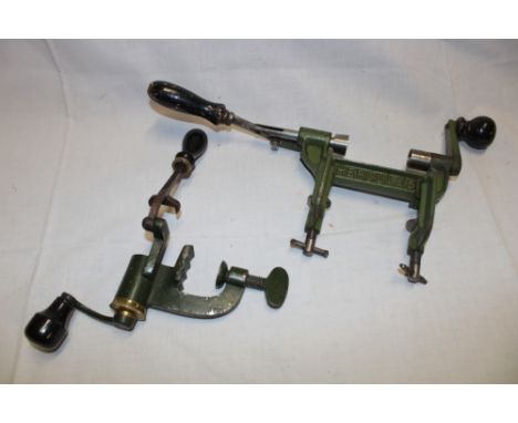 Two shotgun cartridge roll turnover tools including Hercules