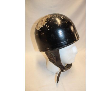 A 1930's motorcycle racing helmet by Cromwell