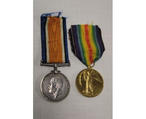 A First War pair of medals awarded to No. 2051 Pte. S. Courts DCLI