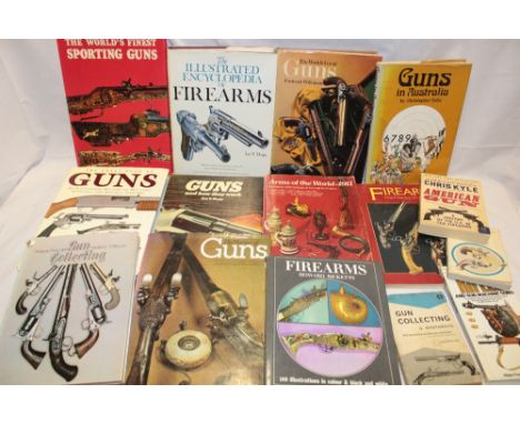 Seventeen various gun related volumes including Guns in Australia, The Illustrated Encyclopedia of Firearms, The World's Fine