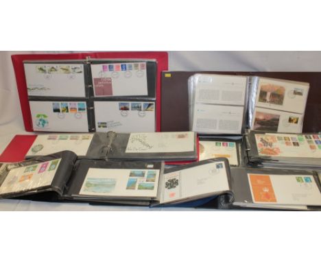 Seven albums of various GB first day covers, mainly 1980's