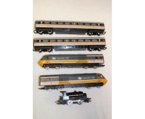 Hornby 00 gauge - Intercity 125 pair of locomotives and two carriages and a Hornby Lancashire/Yorkshire tank engine
